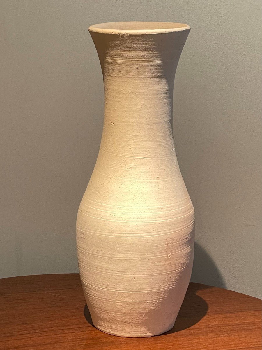 Large Unglazed White Ceramic Vase Early Twentieth