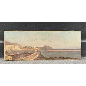 Italian Landscape, Oil On Paper Circa 1880