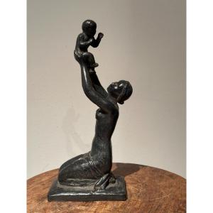 Maternité Joyeuse (joyful Motherhood) By Gilbart Privat Reproduction By French National Museum 