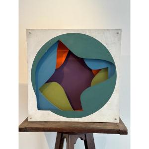 Geometric Abstraction By Christian De Cambière, Signed And Dated 1987 On The Reverse