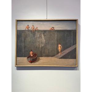 Aldo Pagliacci, huile sur bois, 1954 