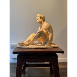 Grand platre africaniste début XXe dans le gout de Herbert Ward 