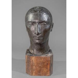 Portrait du peintre Marie Jolinon par Marcel Gimond , bronze vers 1930