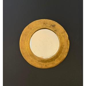 Small Gilded Brass Mirror, By An Unknown Artist, Circa 1960