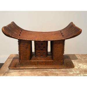 Ashanti Wedding Stool Known As "mma Dwa," Early 20th Century