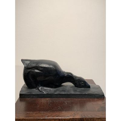 l'Oie , Bronze Par André Abbal 