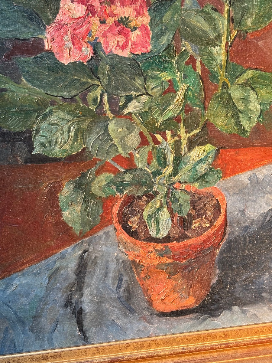 Jean Kiefer (1937) – Nature Morte Au Géranium-photo-3