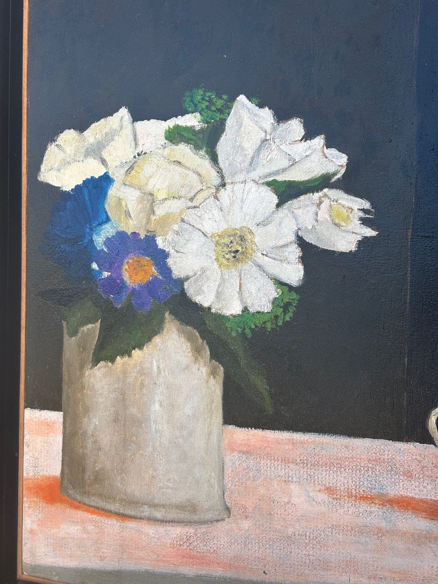 Still Life With Flowers – Signed Claude Legros-photo-2