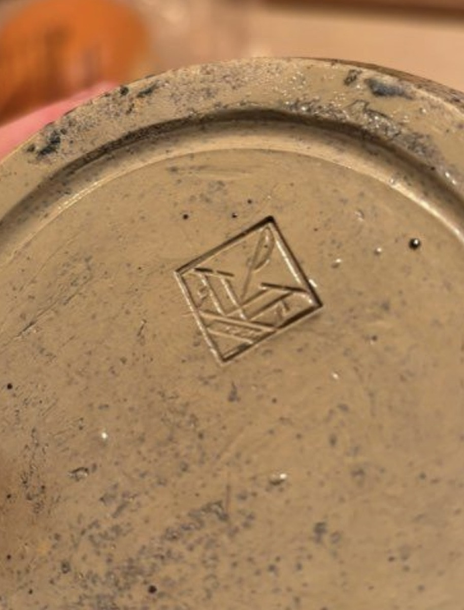 Vase Art Déco En Grès émaillé – France, Vers 1930-photo-4
