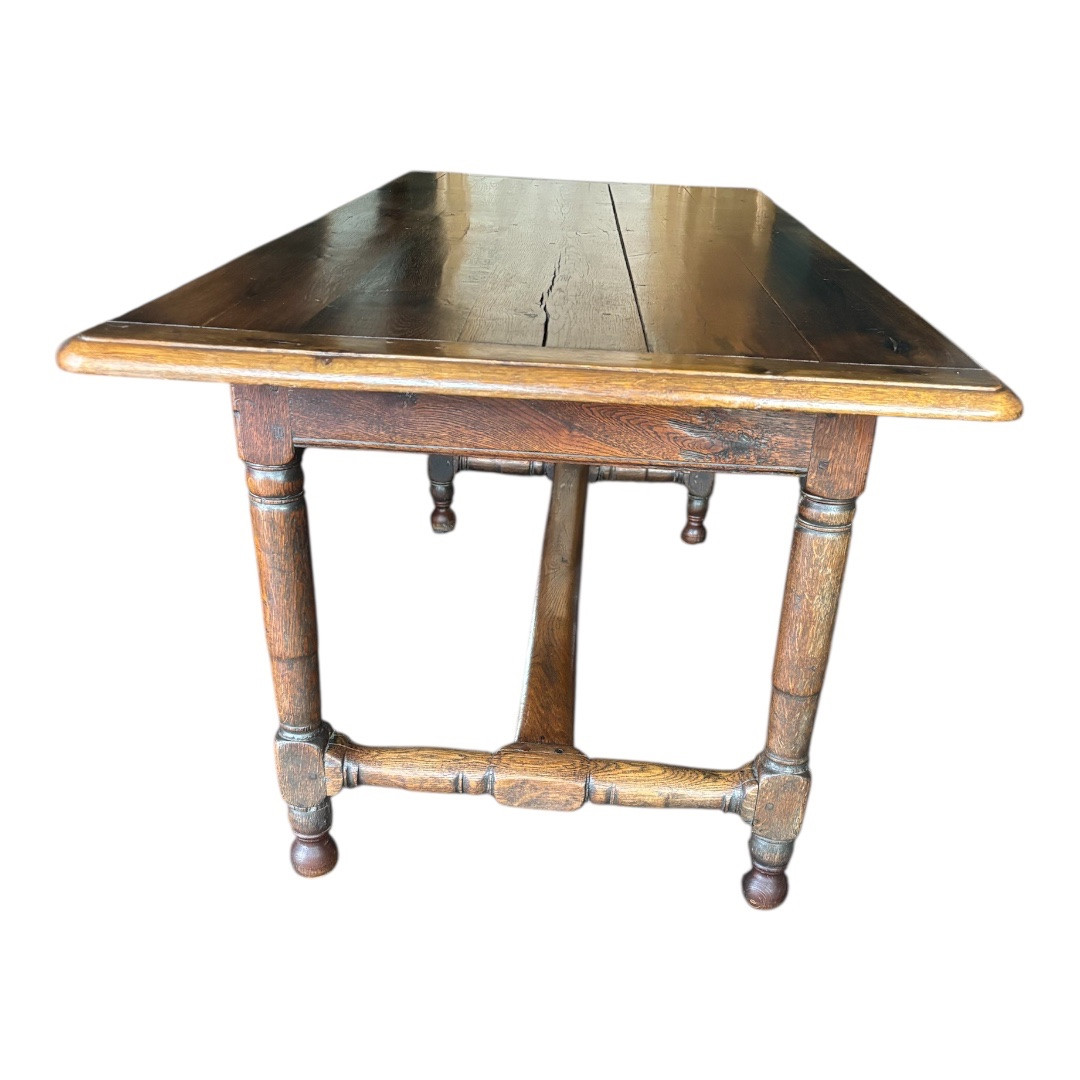 Antique Oak Farmhouse Table – 19th Century, France-photo-4
