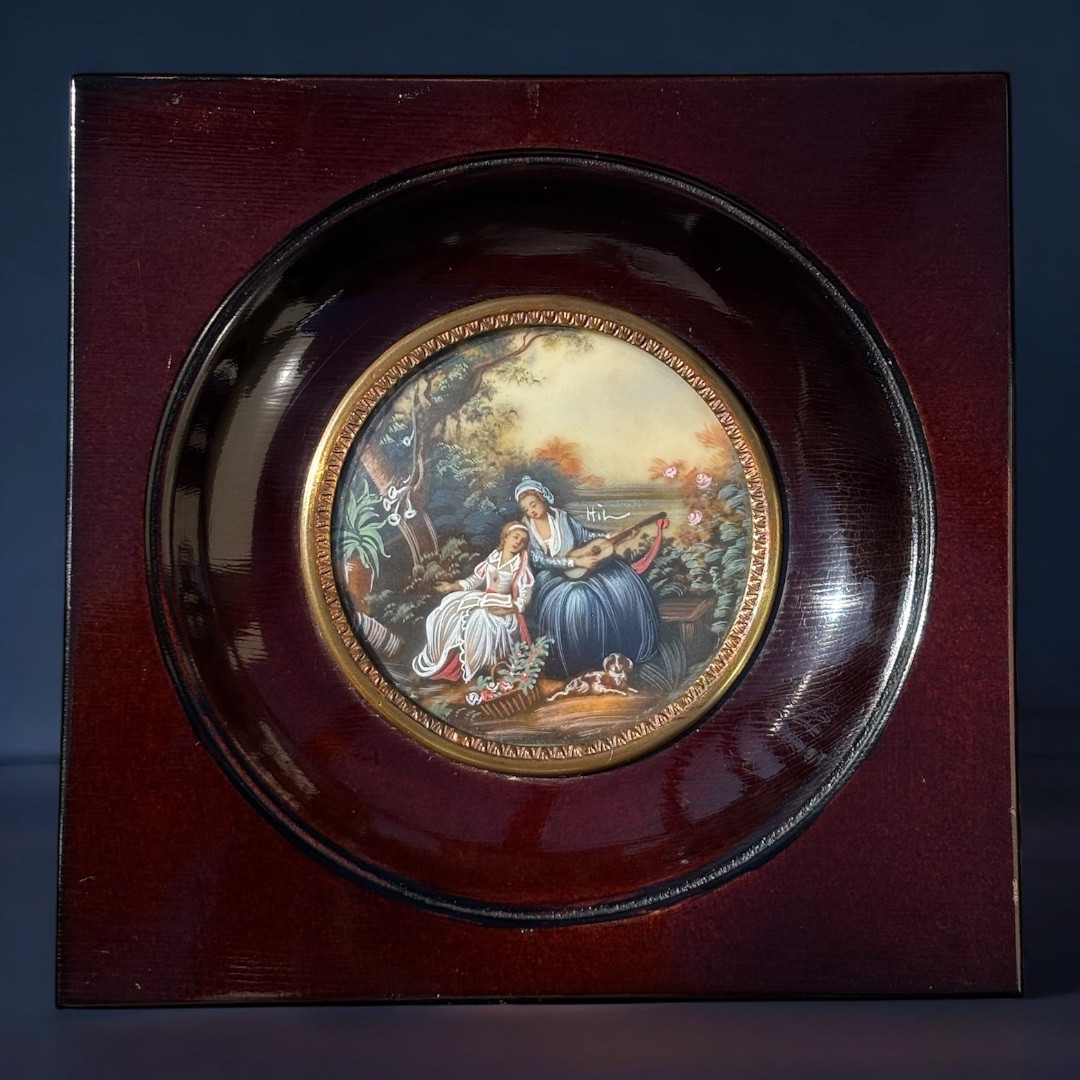 Ensemble De Trois Médaillons Peints – époque XIXe-photo-4