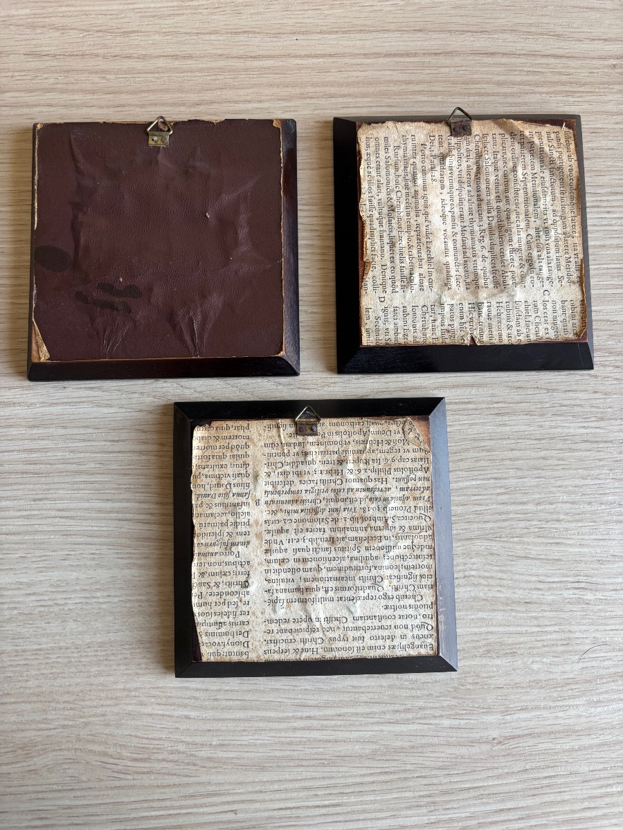 Ensemble De Trois Médaillons Peints – époque XIXe-photo-4