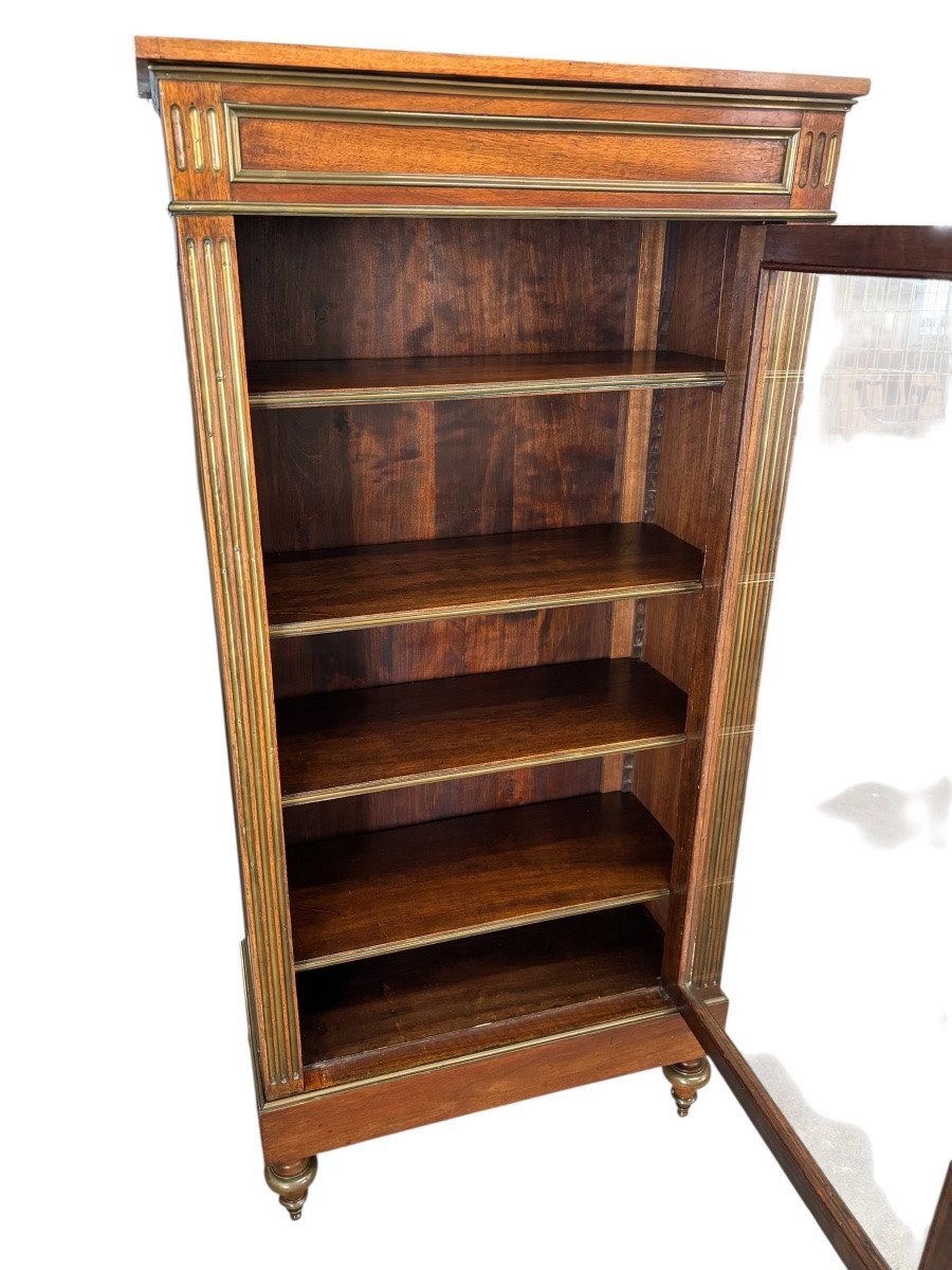 Walnut Display Cabinet, Louis XVI Style – Late 19th Century-photo-1