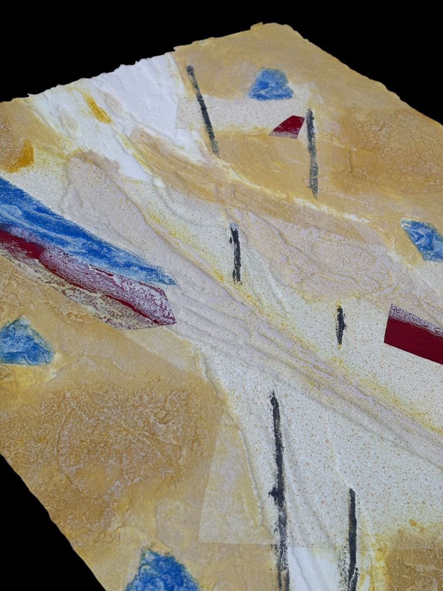 Bernard Alligand (born In 1953) — “body Of Light” Mixed Media On Handmade Paper -photo-4