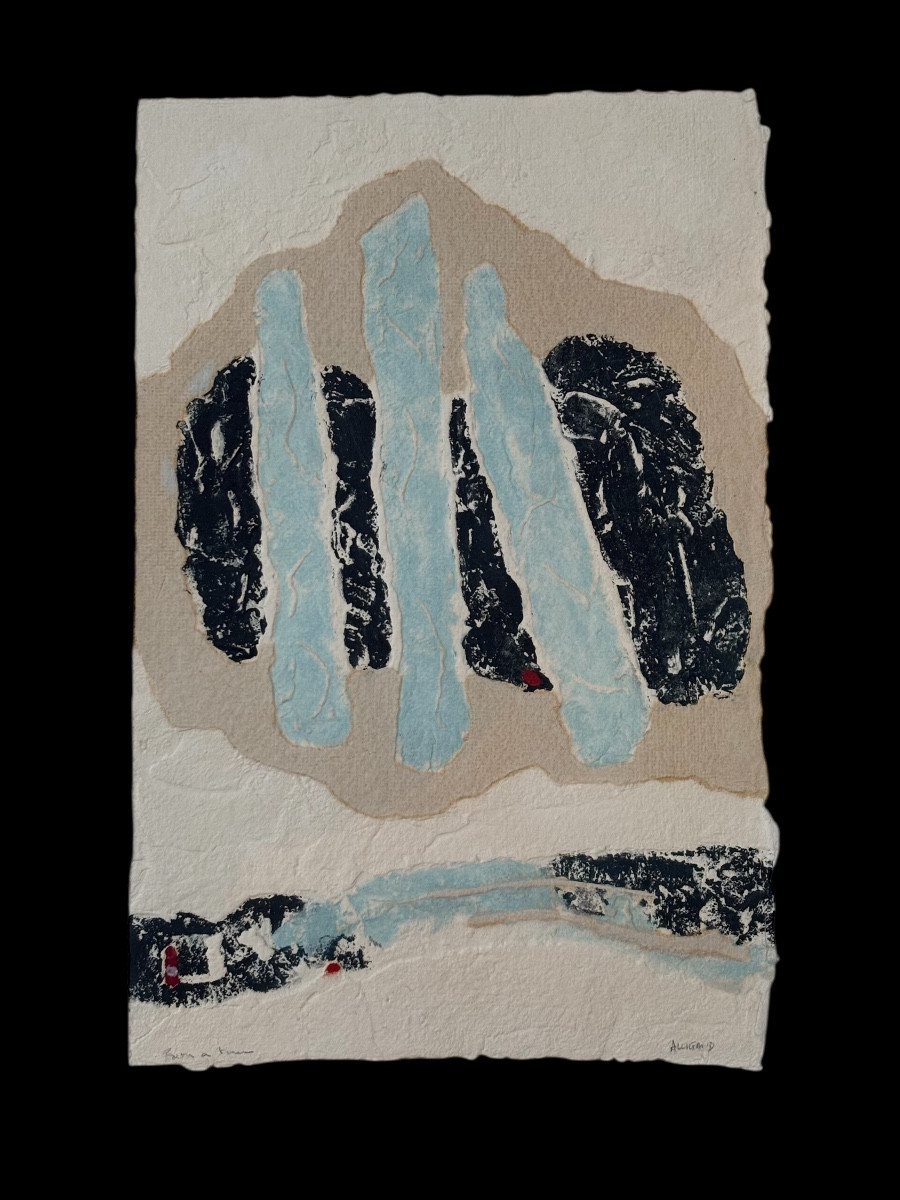 Bernard Alligand (born In 1953) — “passage Through” Mixed Media On Paper Ready To Print