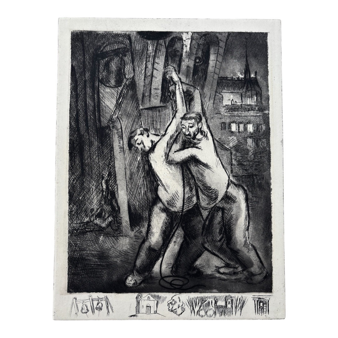 Portefeuille de 7 gravures expressionnistes, vers 1930-50-photo-2