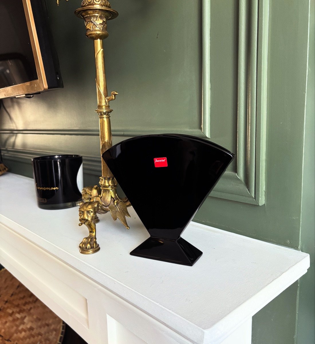 Baccarat Black Crystal Vase – Contemporary Fan Edition-photo-4