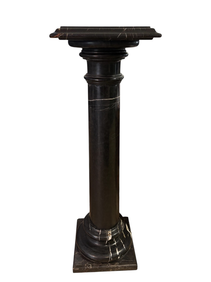 Colonne en marbre noir, XIXe siècle – Hauteur 120 cm-photo-2