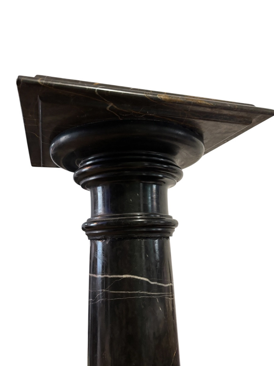 Colonne en marbre noir, XIXe siècle – Hauteur 120 cm-photo-4