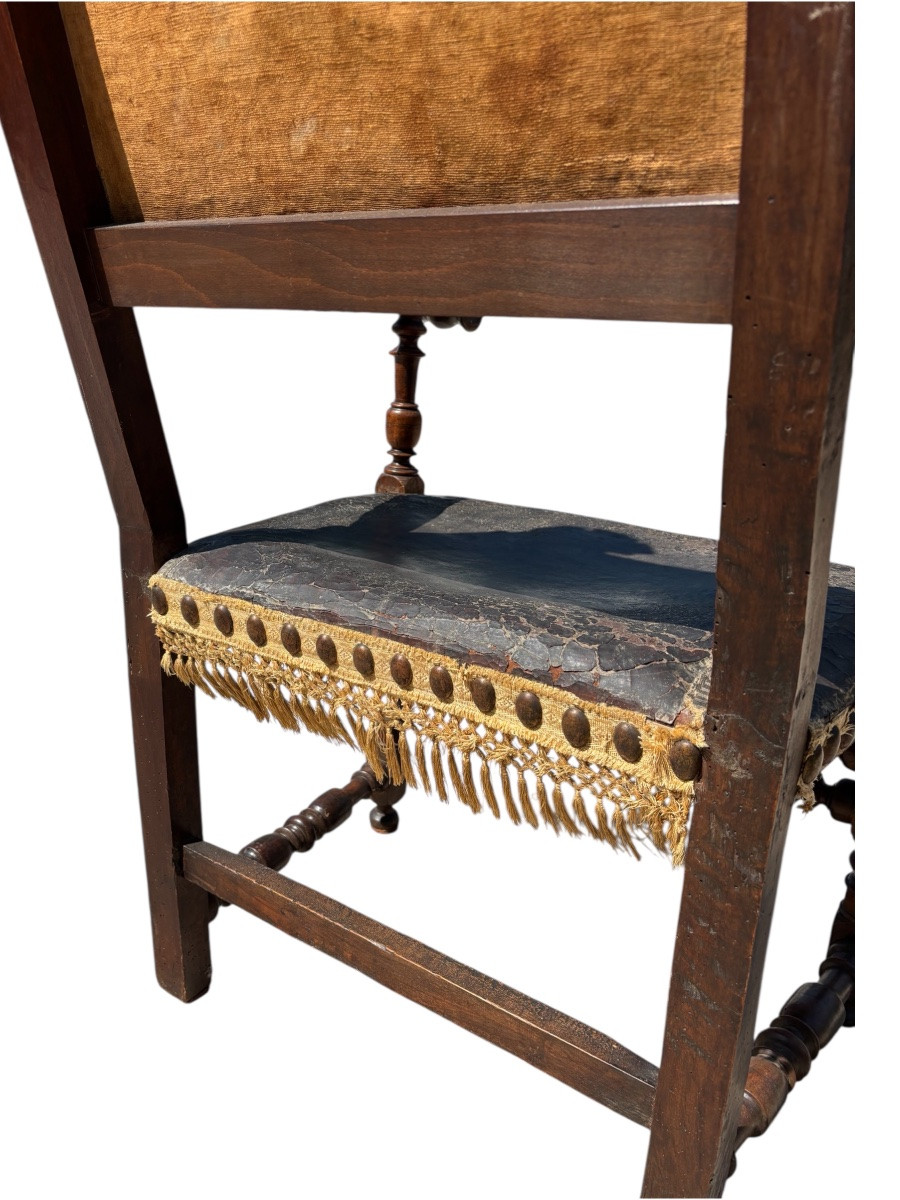 Rare fauteuil d’apparat XVIIᵉ siècle – Province de Lunéville-photo-1