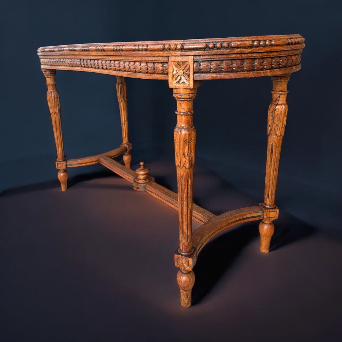 Banc de piano en bois sculpté, style Louis XVI – fin XIXe-photo-4