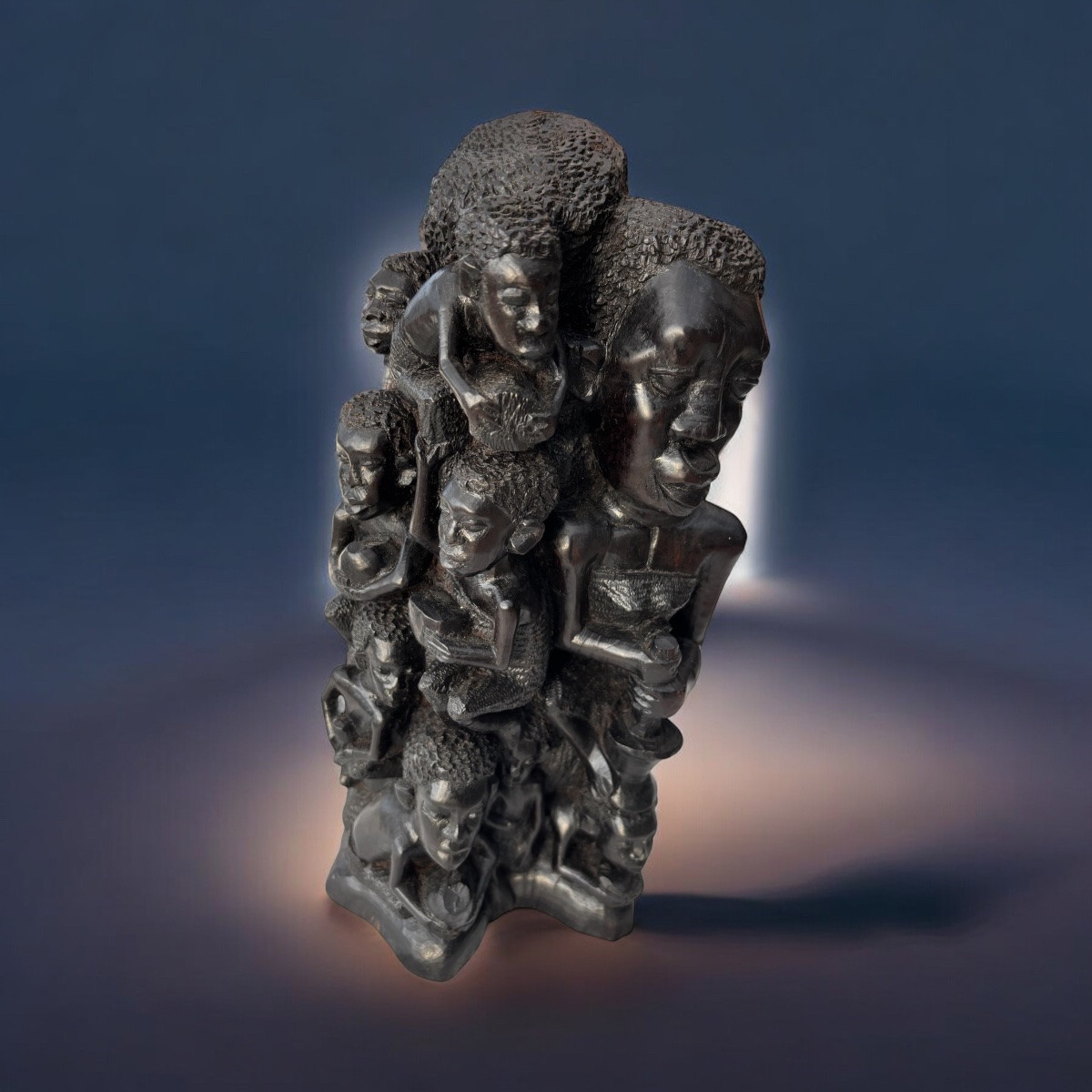 Sculpture africaine en bois d’ébène – “Arbre de Vie”-photo-3