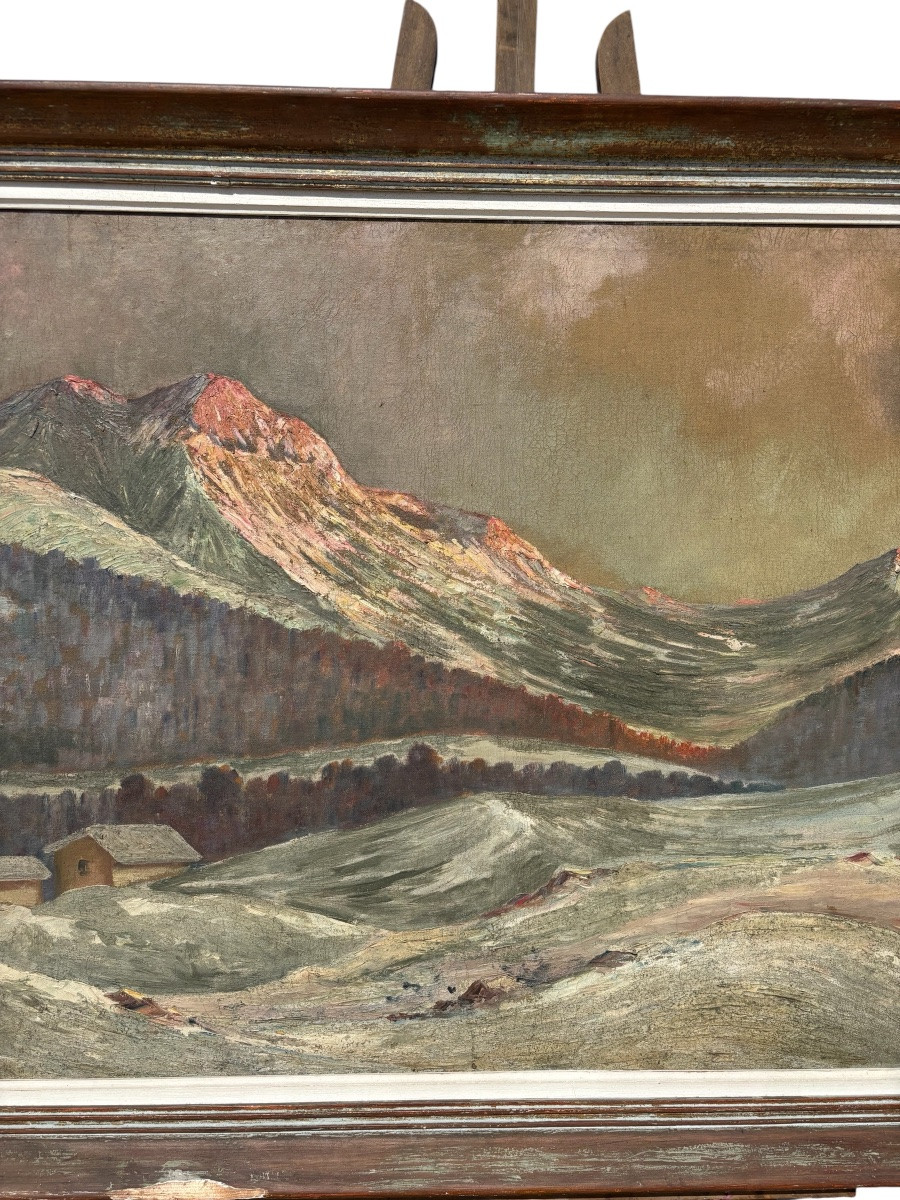Large Oil On Canvas Signed Bianchi d'Espinosa – 1937-photo-3