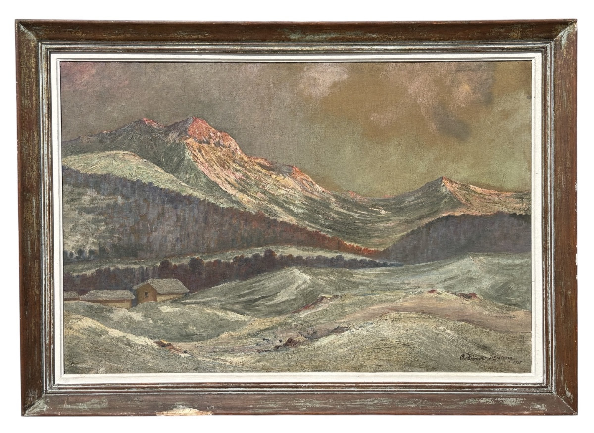 Large Oil On Canvas Signed Bianchi d'Espinosa – 1937
