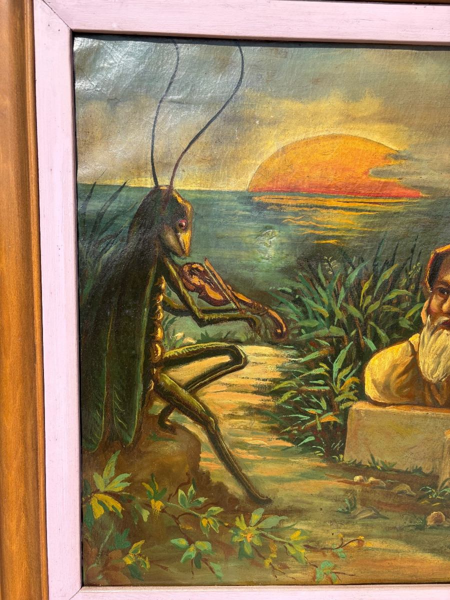 Rolf Kammann – Concert de grillon pour lutins – Grand tableau vers 1930-photo-2