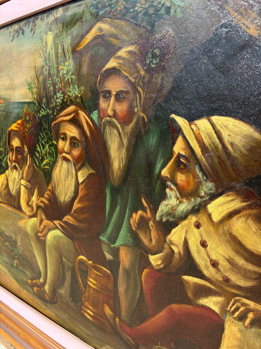 Rolf Kammann – Concert de grillon pour lutins – Grand tableau vers 1930-photo-2