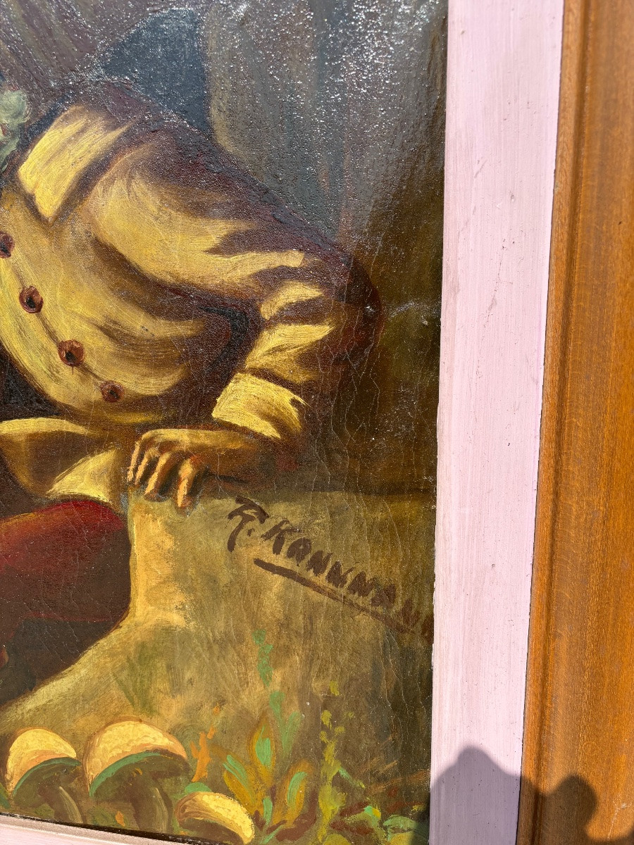 Rolf Kammann – Concert de grillon pour lutins – Grand tableau vers 1930-photo-3