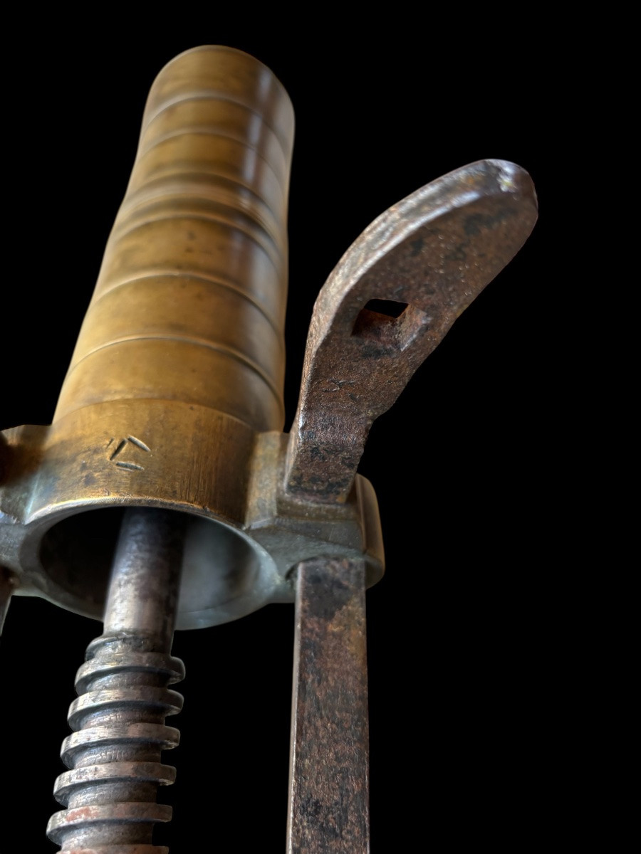 Grande presse à os ?en laiton et acier – XIXᵉ siècle-photo-2