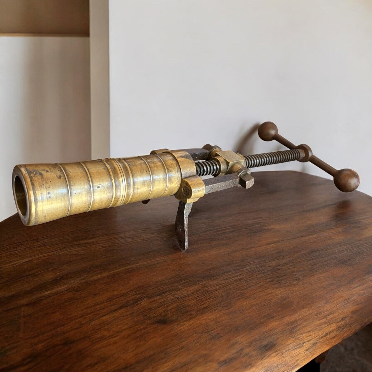Grande presse à os ?en laiton et acier – XIXᵉ siècle-photo-7