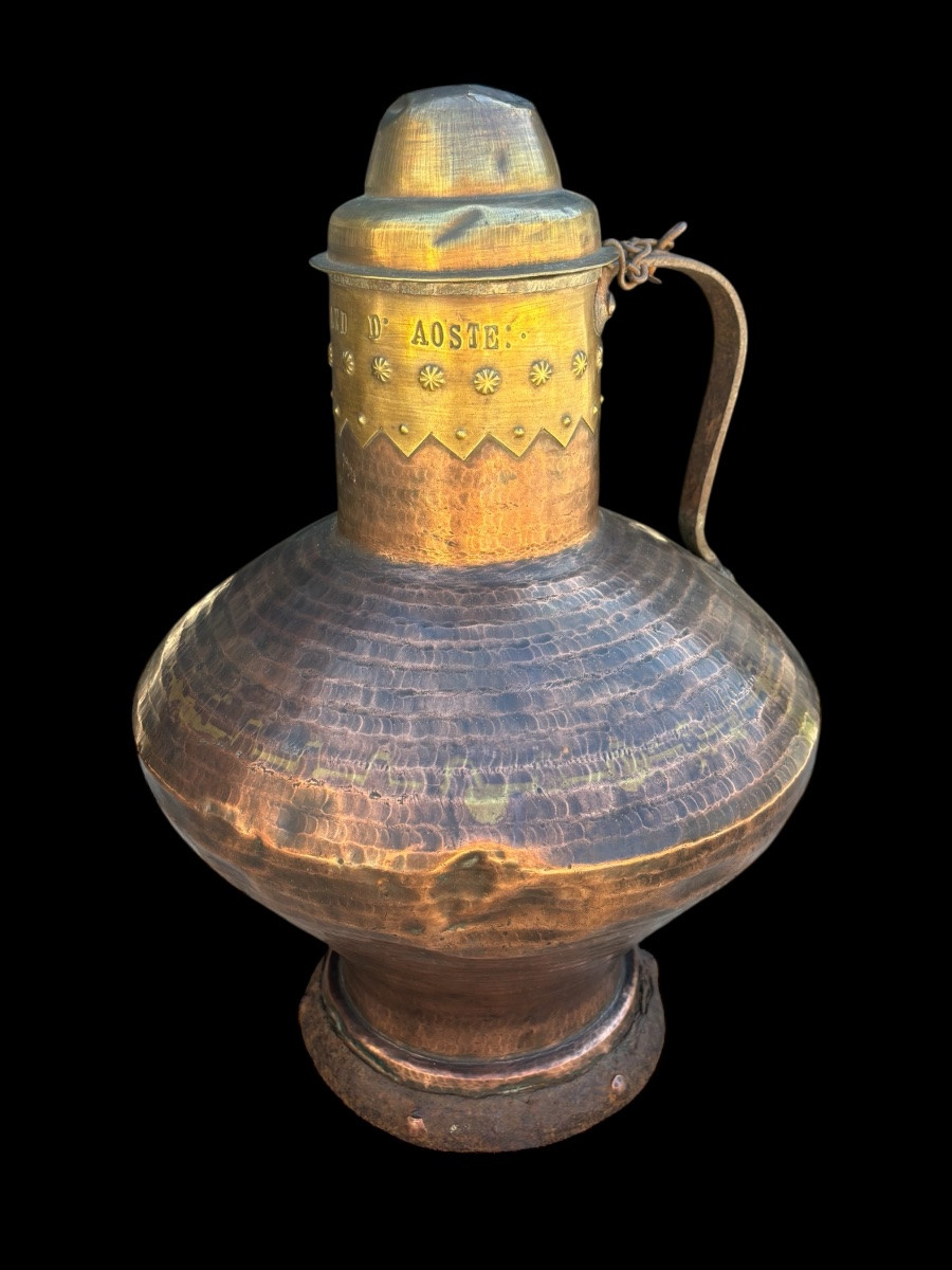 Hammered Copper Jar – Early 18th Century – Mise De Chaland d'Aoste-photo-2