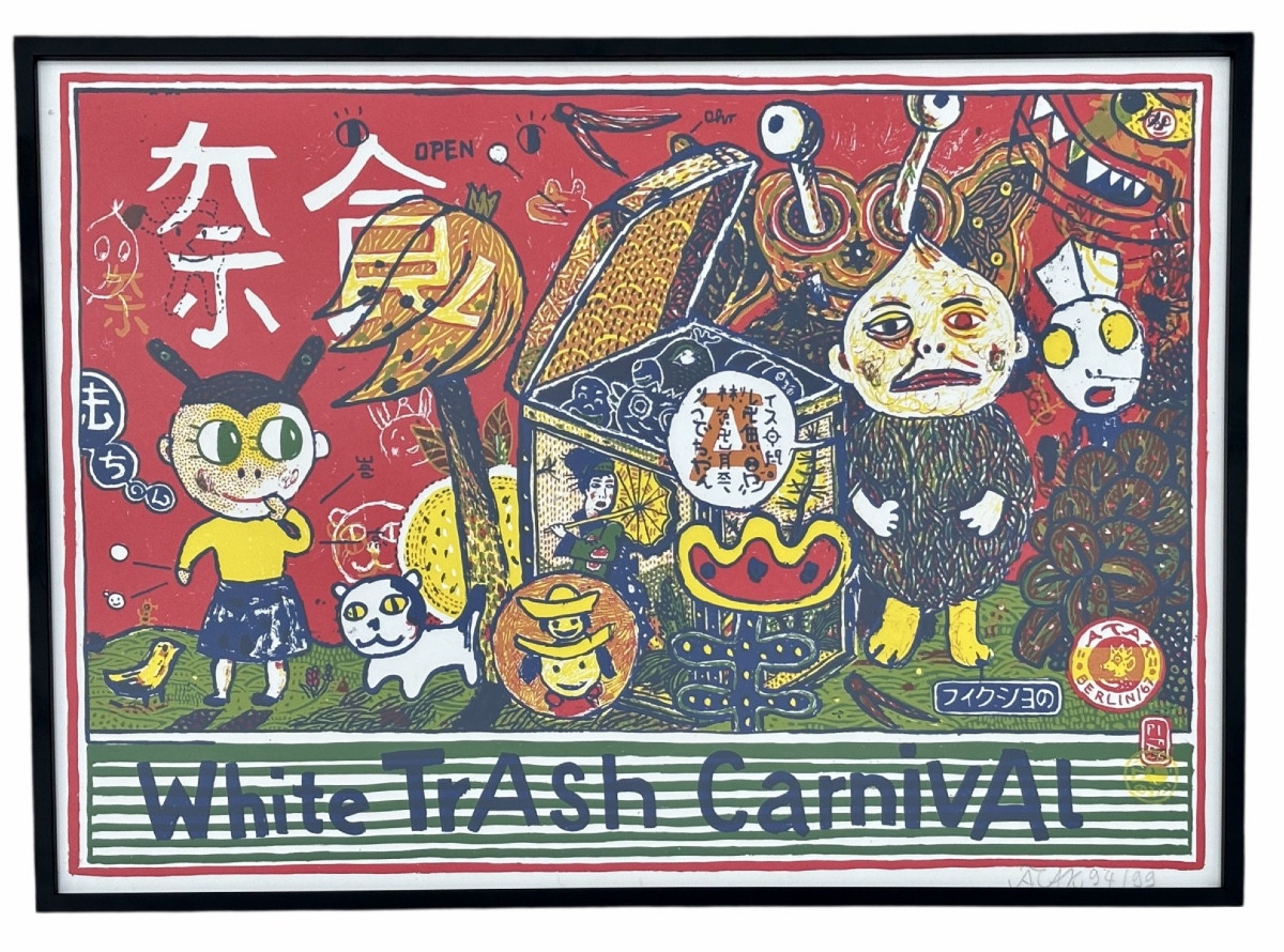 ATak (Georg Barber, 1967) – White Trash Carnival (1994) – Sérigraphie originale signée & numéro
