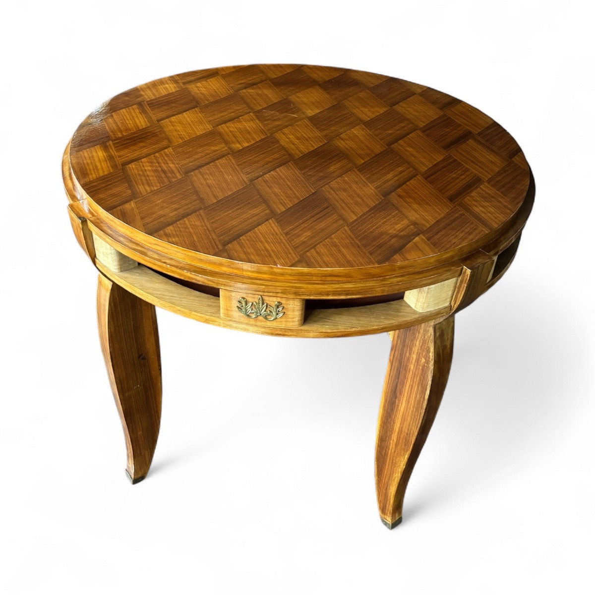 Art Deco Pedestal Table – Attributed To Jules Leleu (circa 1940)-photo-4