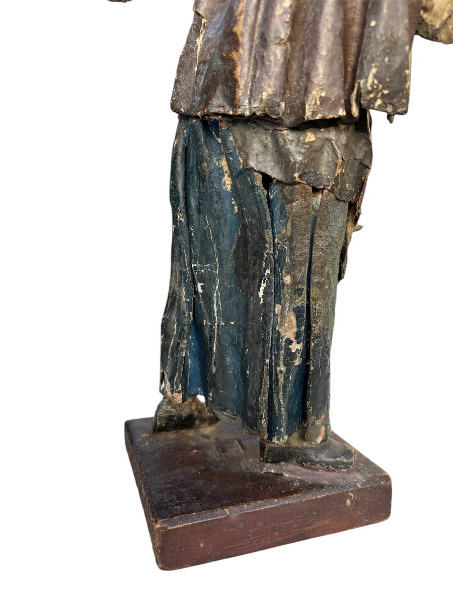 Couple de Mendiants Napolitains – Terre Cuite et Toile Cirée – Début XIXᵉ Siècle-photo-2