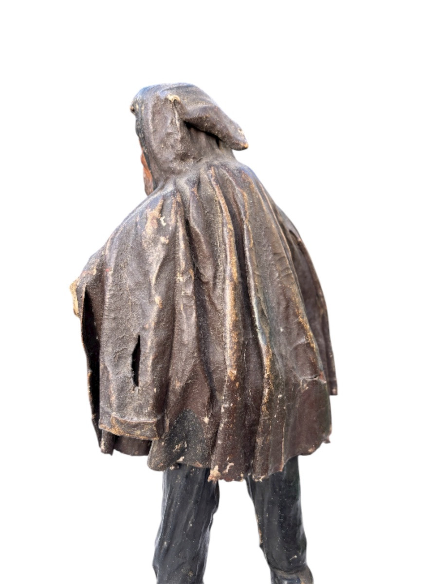 Couple de Mendiants Napolitains – Terre Cuite et Toile Cirée – Début XIXᵉ Siècle-photo-7