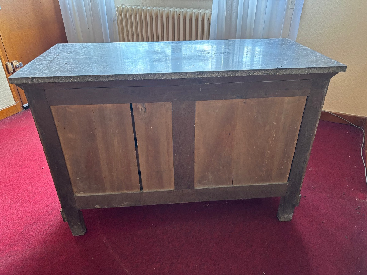 Commode empire en noyer début XIXeme-photo-6