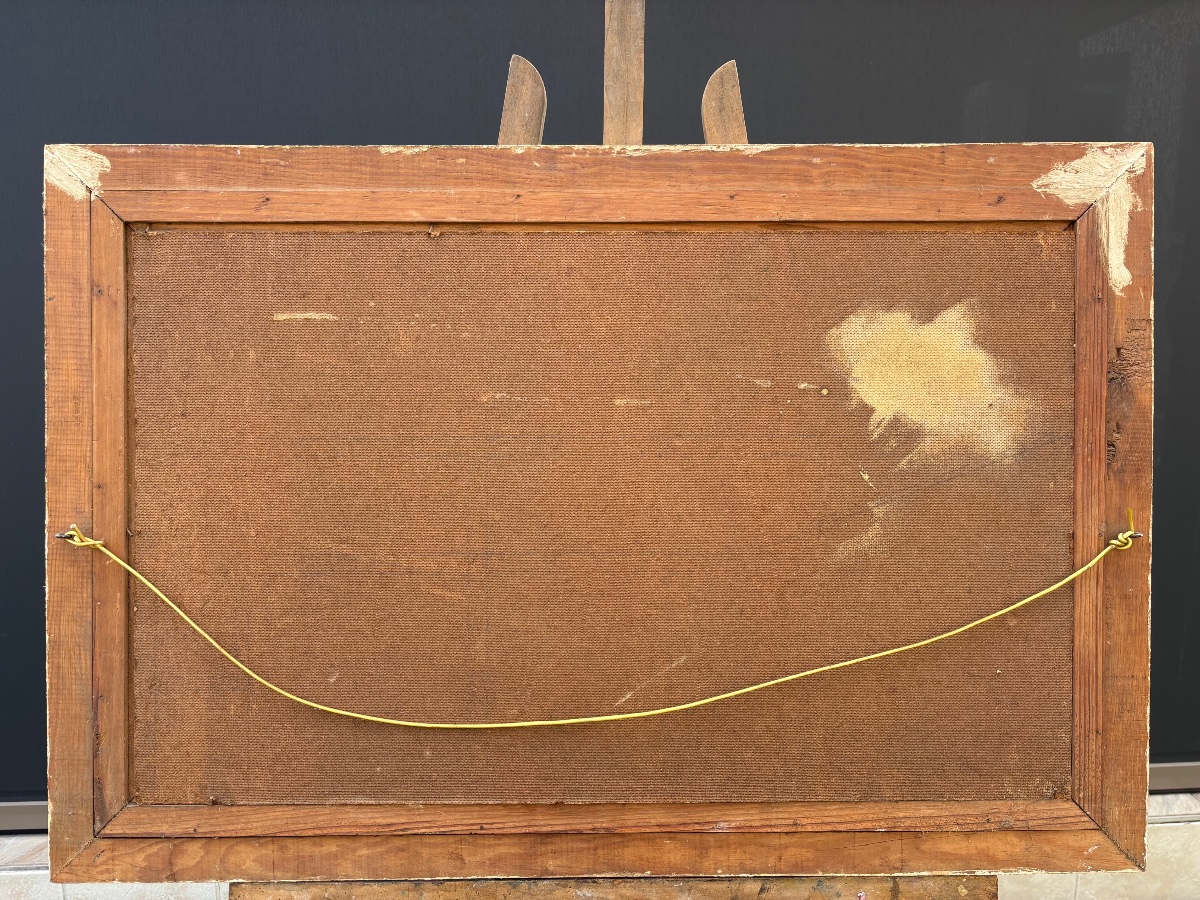 Claudine Daveze (XXᵉ siècle) Grande nature morte de chasse – Huile sur panneau-photo-4