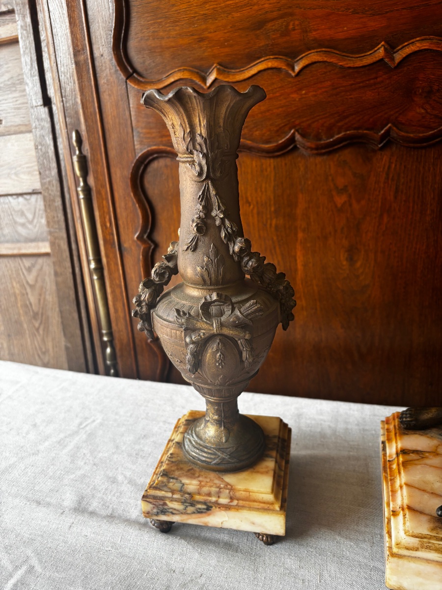 Garniture de cheminée “Harmonie” – L. & F. Moreau, vers 1900-photo-2