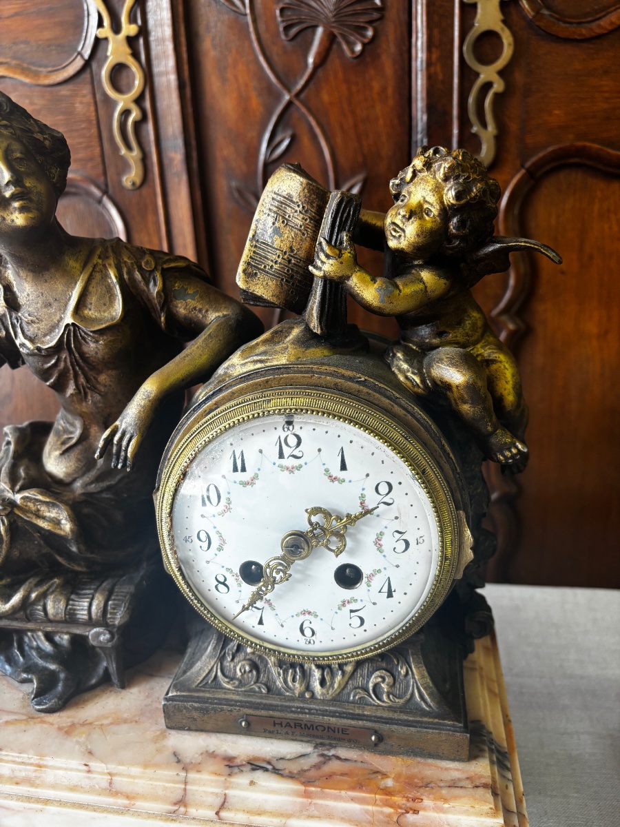 Garniture de cheminée “Harmonie” – L. & F. Moreau, vers 1900-photo-1