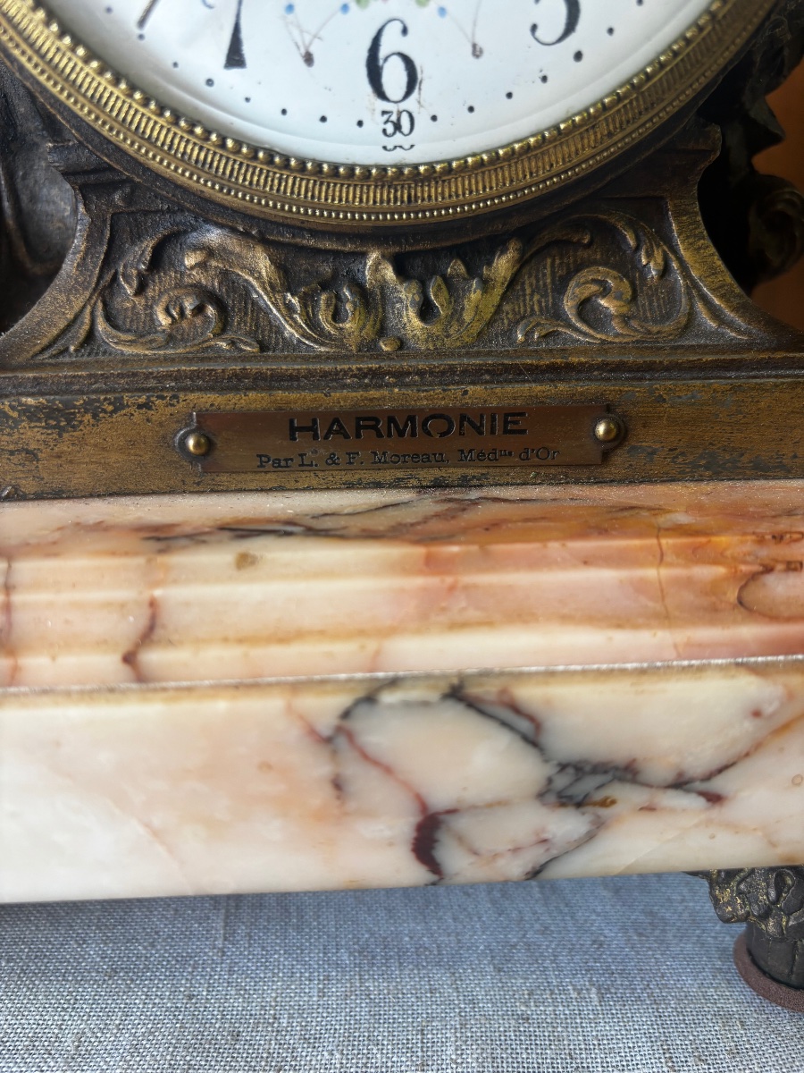 Garniture de cheminée “Harmonie” – L. & F. Moreau, vers 1900-photo-4