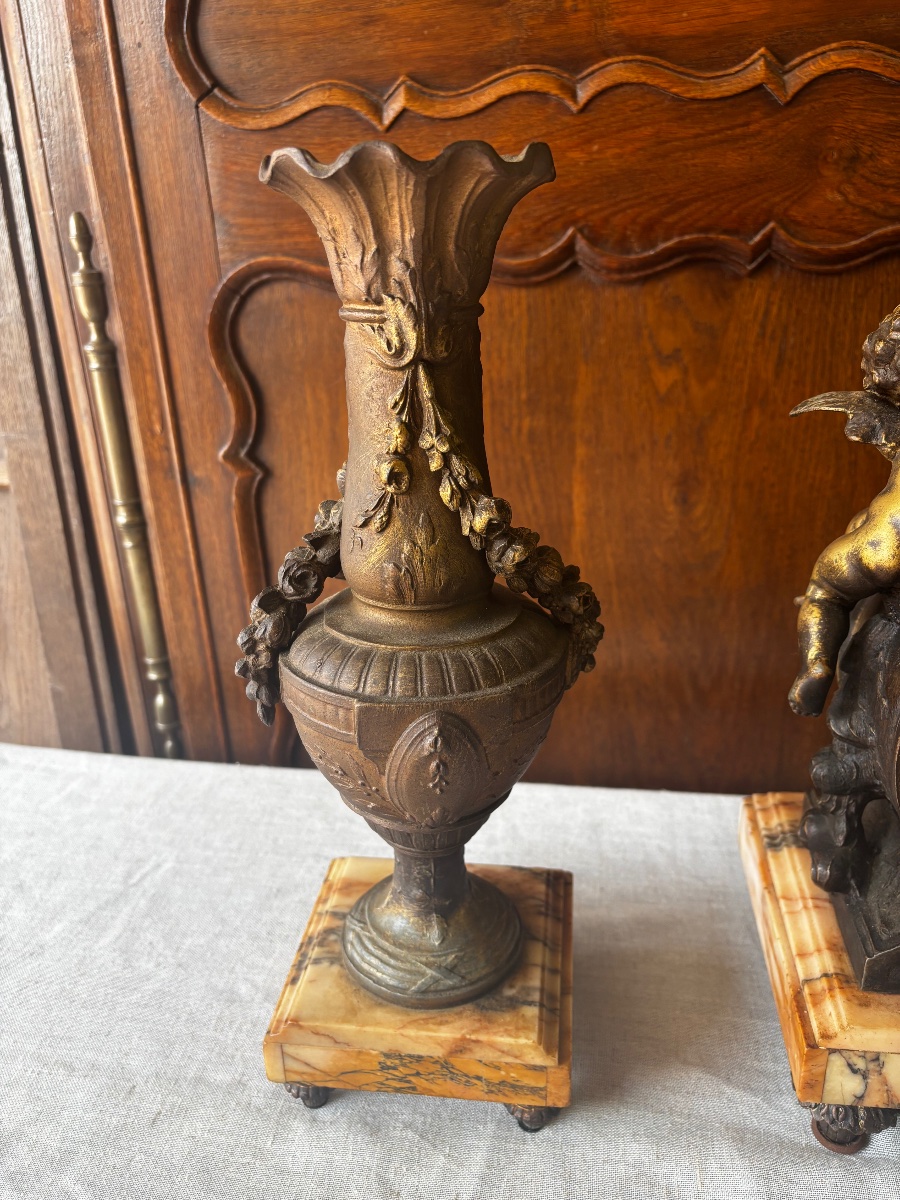 Garniture de cheminée “Harmonie” – L. & F. Moreau, vers 1900-photo-6