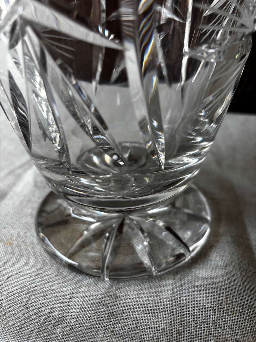 Vase en cristal taillé – Travail français, vers 1950-photo-1