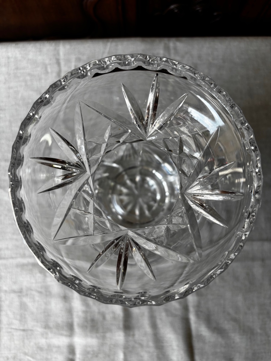 Vase en cristal taillé – Travail français, vers 1950-photo-3