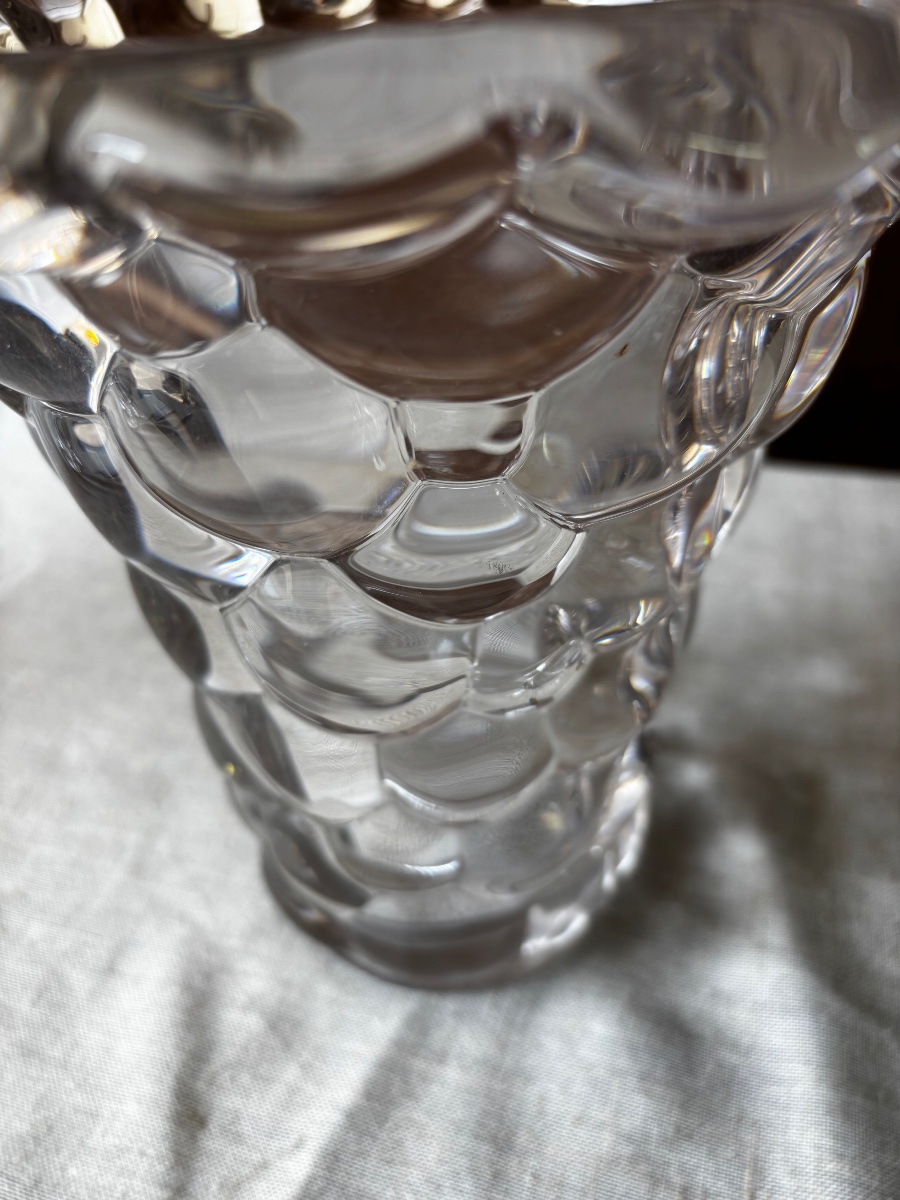 "turtle" Vase, Made Of Cast Crystal; French Craftsmanship, Circa 1950-photo-2
