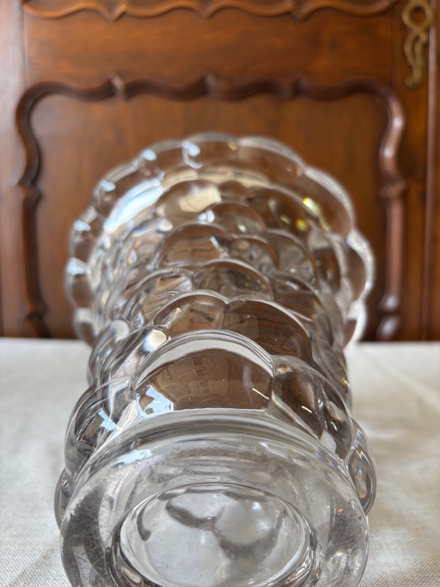 "turtle" Vase, Made Of Cast Crystal; French Craftsmanship, Circa 1950-photo-1