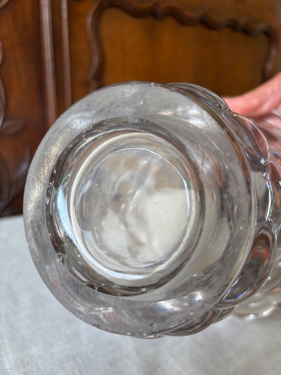 "turtle" Vase, Made Of Cast Crystal; French Craftsmanship, Circa 1950-photo-2