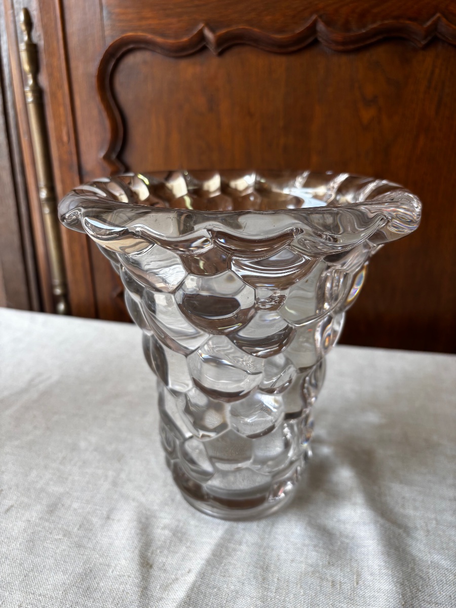 "turtle" Vase, Made Of Cast Crystal; French Craftsmanship, Circa 1950